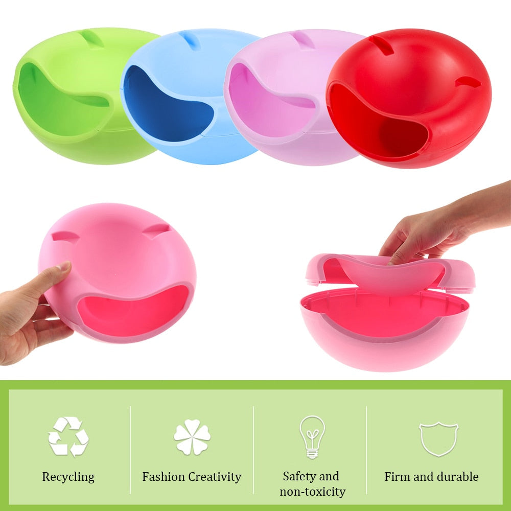 Snack Bowl with Phone Stand and Separate Shell Tray