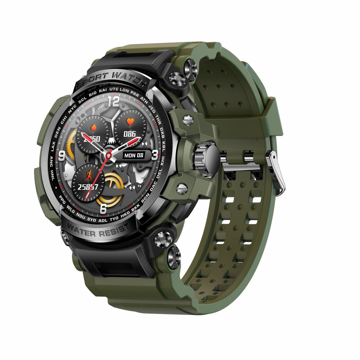 Rugged Outdoor Smartwatch With Heart Rate Tracking