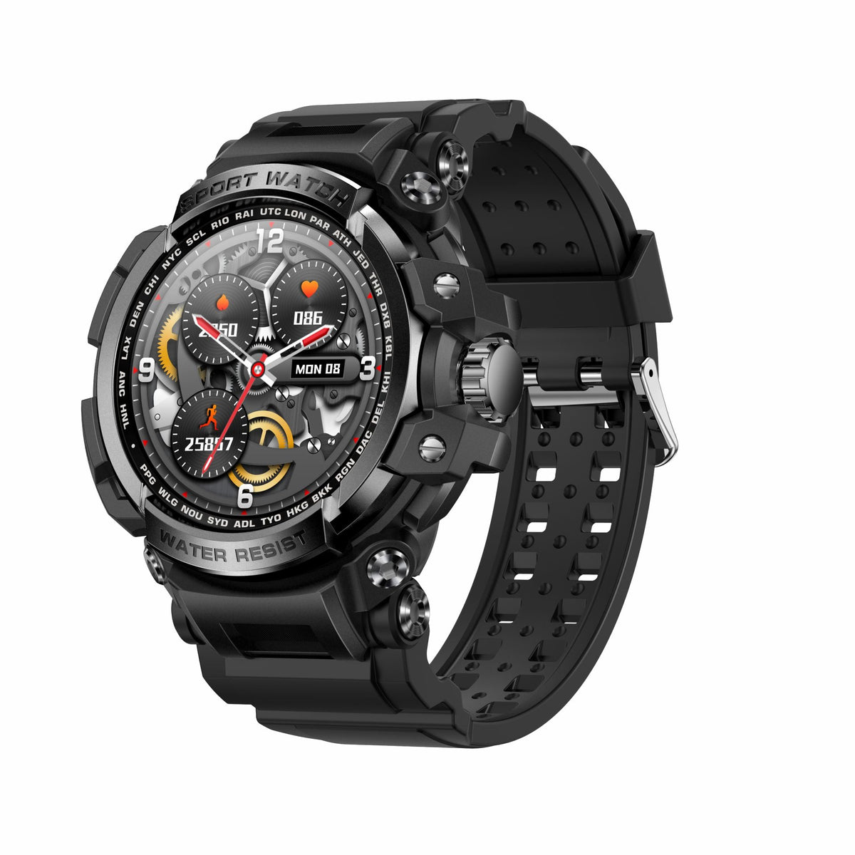 Rugged Outdoor Smartwatch With Heart Rate Tracking