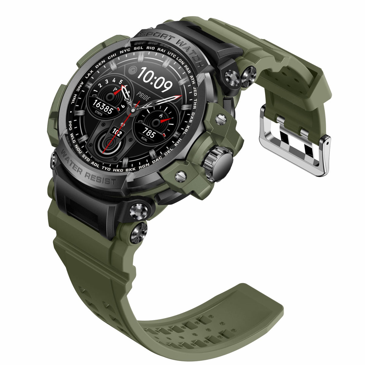 Rugged Outdoor Smartwatch With Heart Rate Tracking