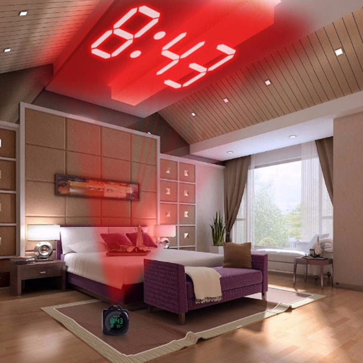 Projection Alarm Clock with Room Temperature Display