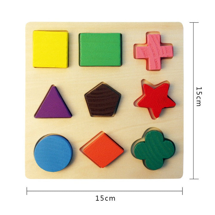 Wooden Shape Puzzle Toy for Screen-Free Learning Fun