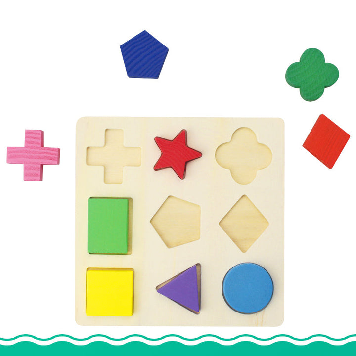 Wooden Shape Puzzle Toy for Screen-Free Learning Fun