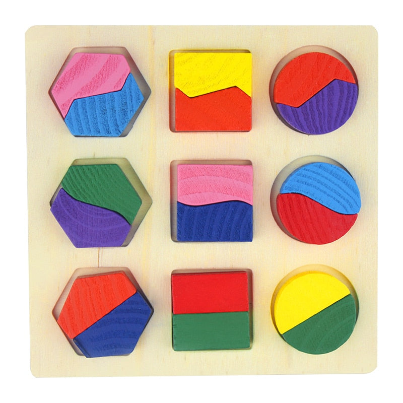 Wooden Shape Puzzle Toy for Screen-Free Learning Fun