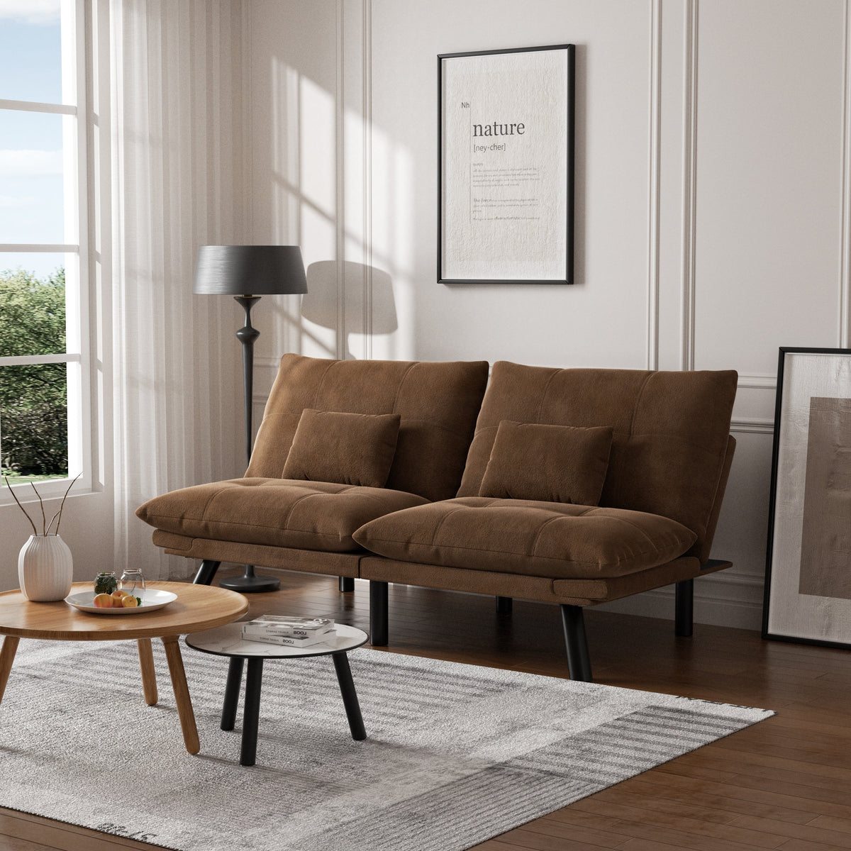Modern Convertible Sofa Bed That Converts to a Flat Bed