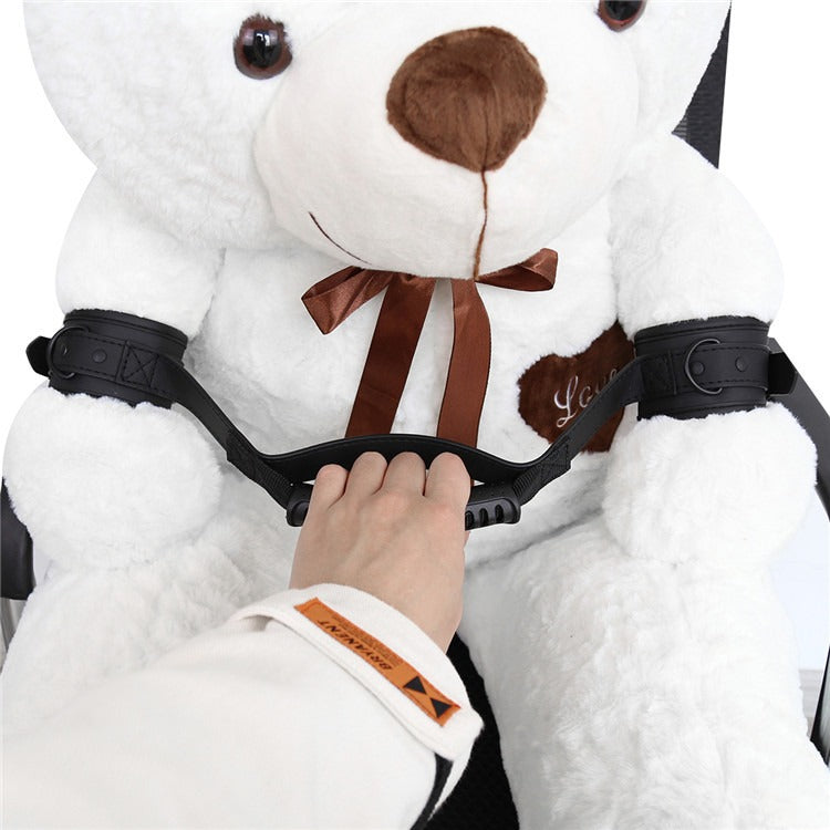 Leather Bondage Handcuffs With Adjustable Traction Grip