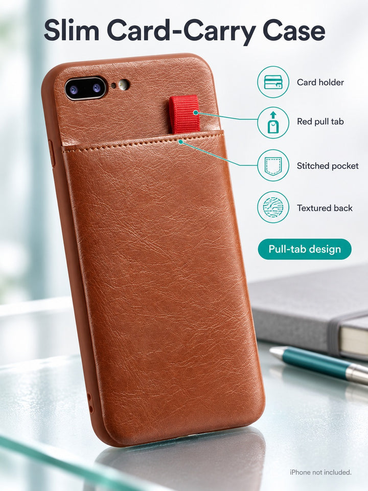 Leather Wallet Phone Case with Card Holder for iPhone X
