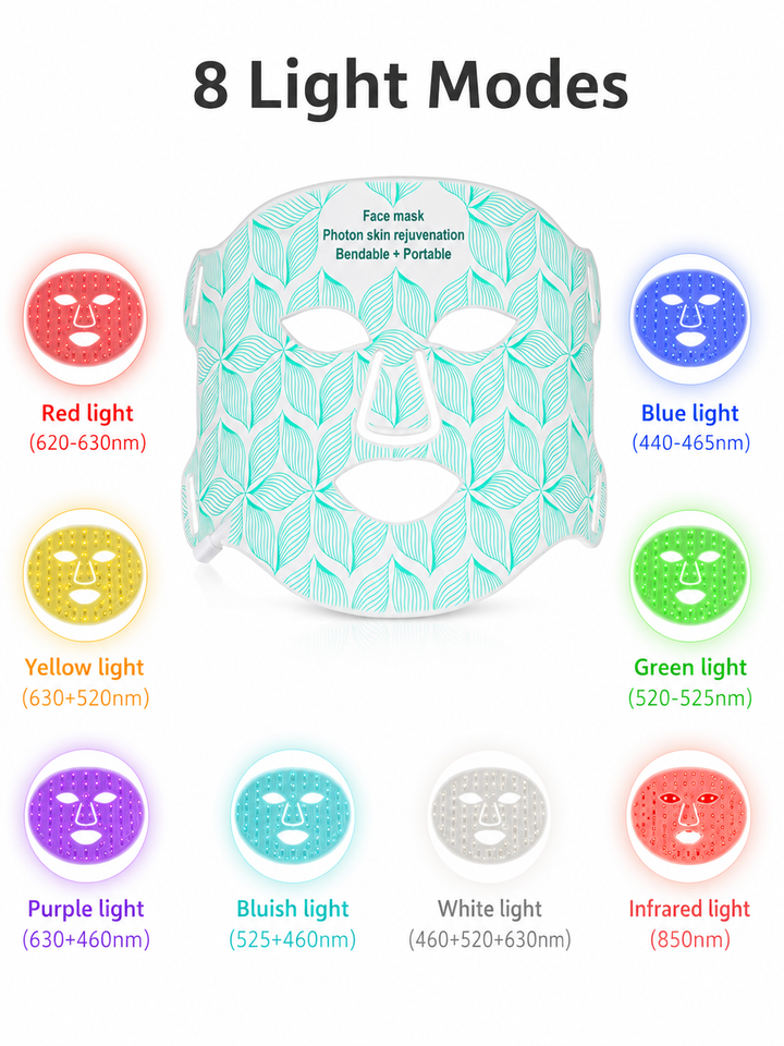8-Color LED Photon Facial Mask | Infrared Skin Therapy