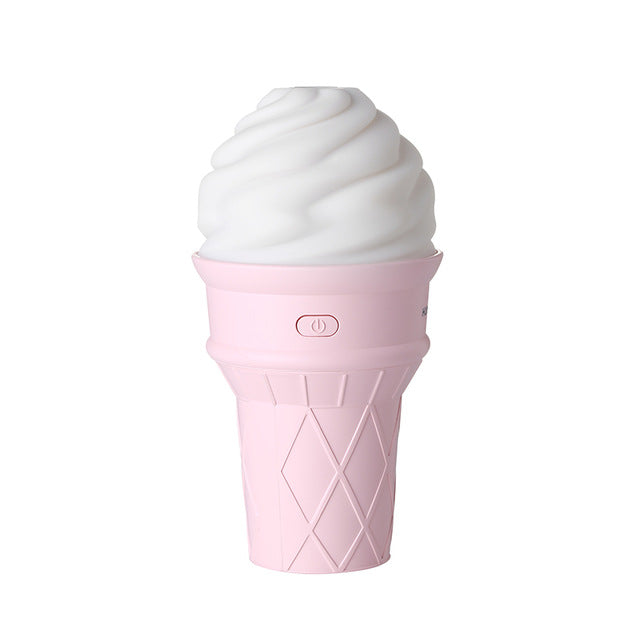 Ice Cream Humidifier with LED Glow for Desk & Car