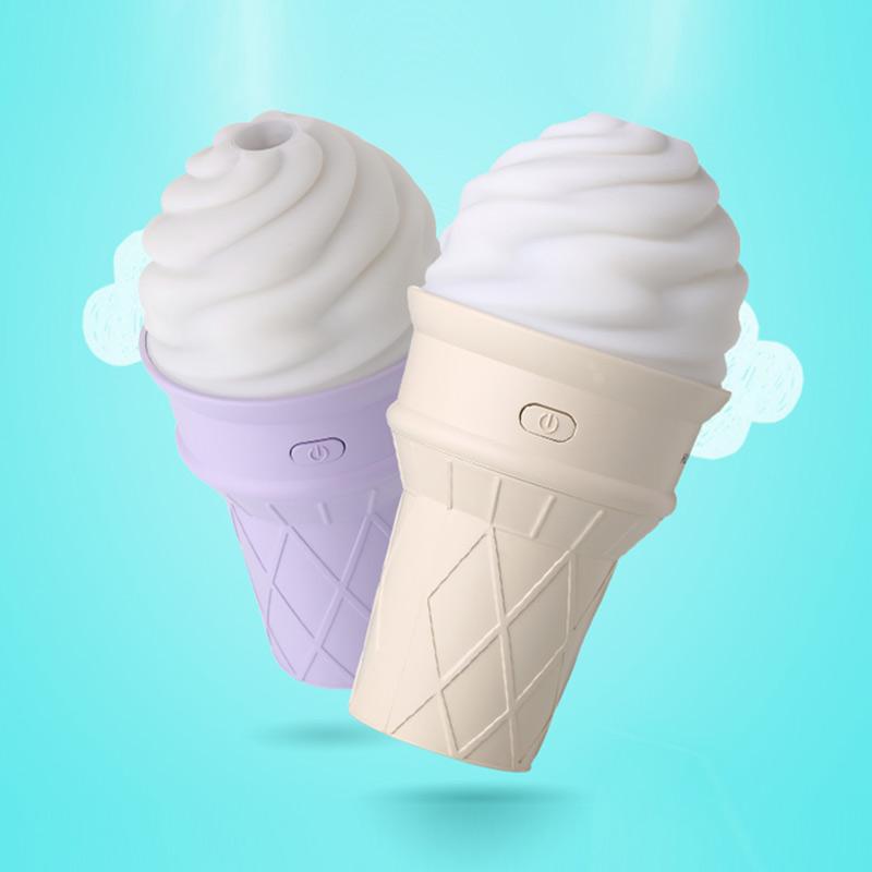 Ice Cream Humidifier with LED Glow for Desk & Car