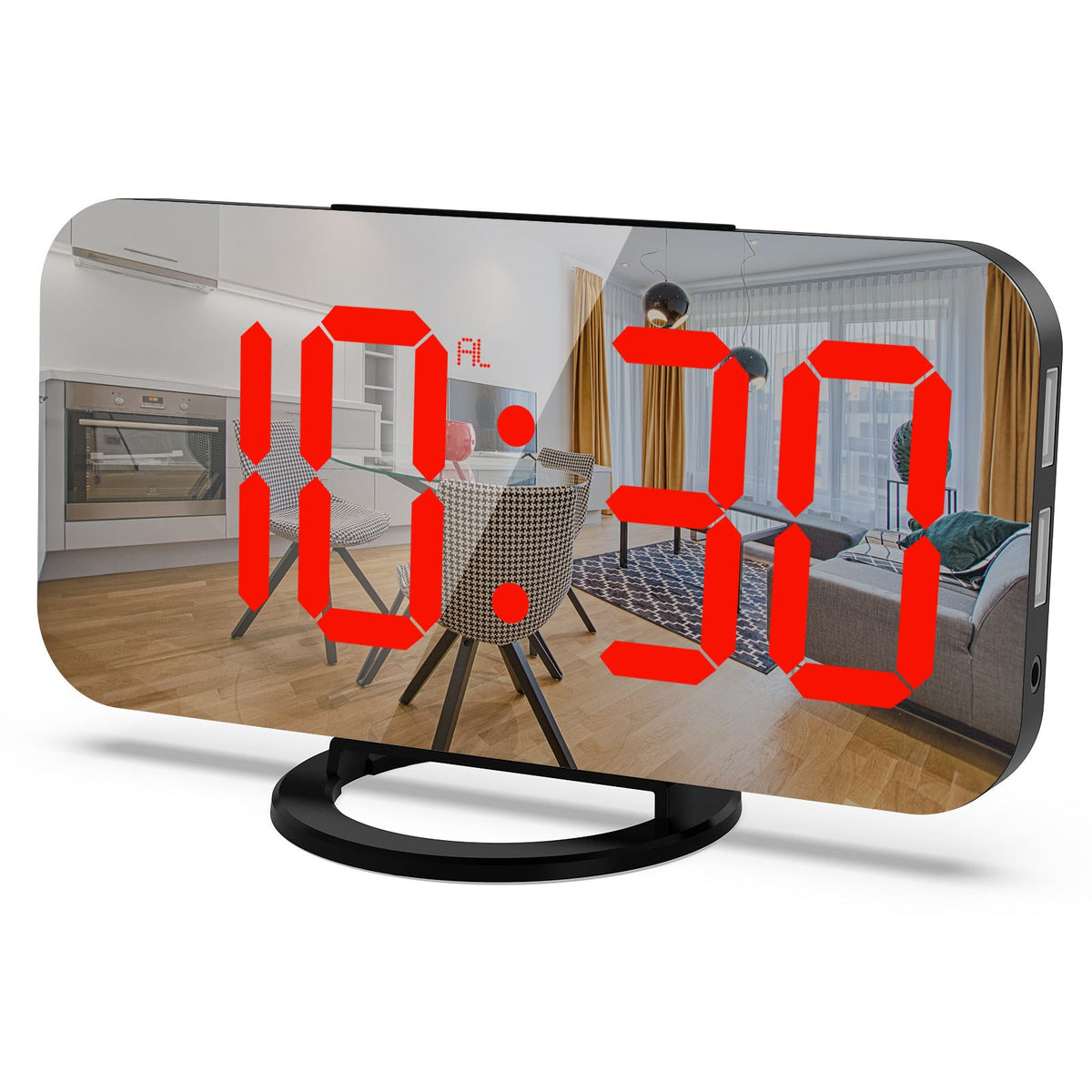Digital Alarm Clock With USB Charging & Auto Dimming