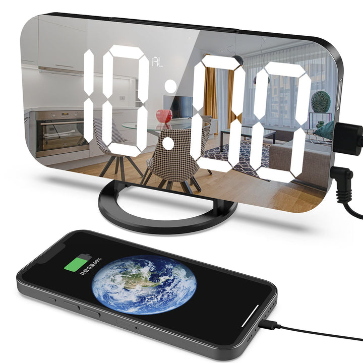 Digital Alarm Clock With USB Charging & Auto Dimming