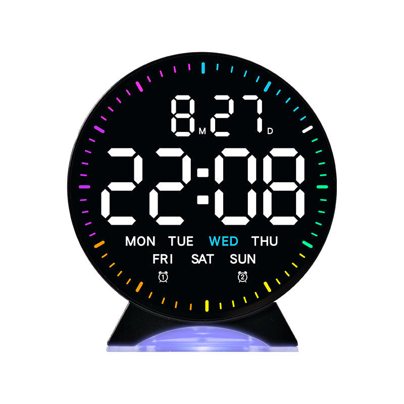 LED Alarm Clock with Custom Colors & Auto-Dimming