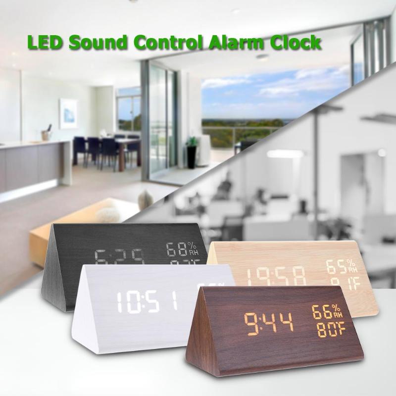 LED Alarm Clock with Temperature & Humidity Display
