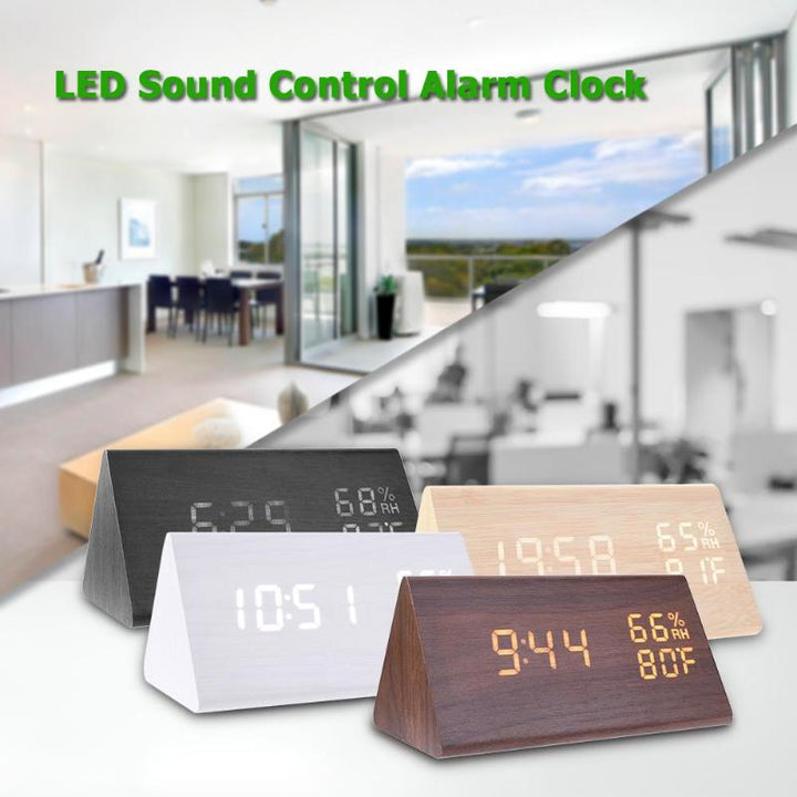 LED Alarm Clock with Temperature & Humidity Display