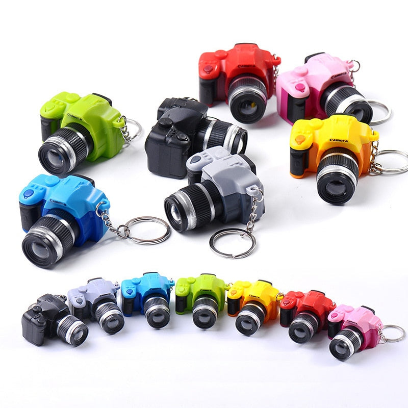 LED Camera Keychain Toy With Flashing Light & Sound