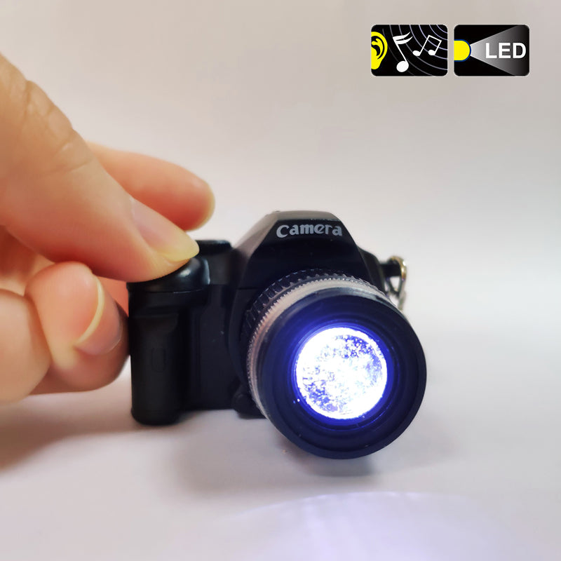 LED Camera Keychain Toy With Flashing Light & Sound