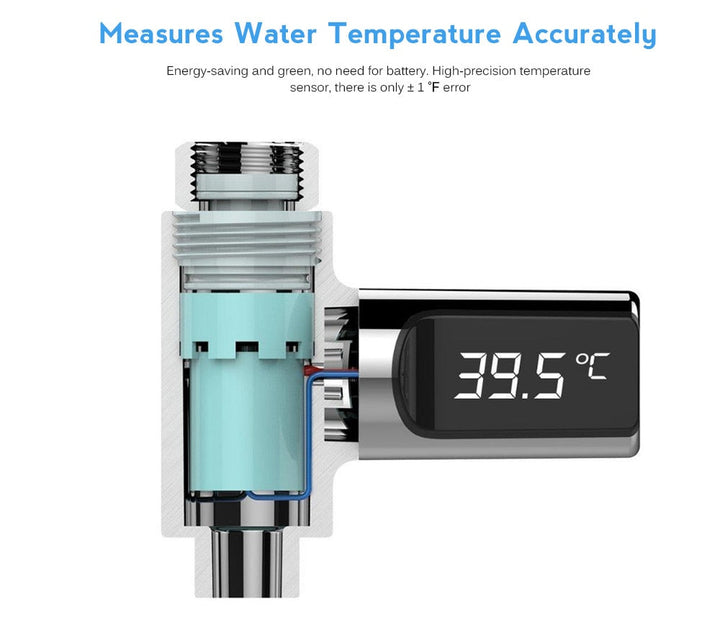 LED Shower Thermometer With Accurate Digital Display