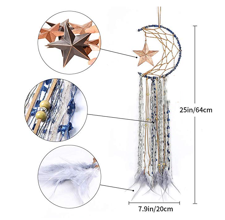LED Dream Catcher with Warm Lights for Cozy Room Decor