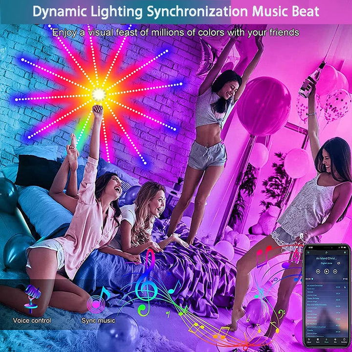 LED Firework Lights With App & Remote RGB Control