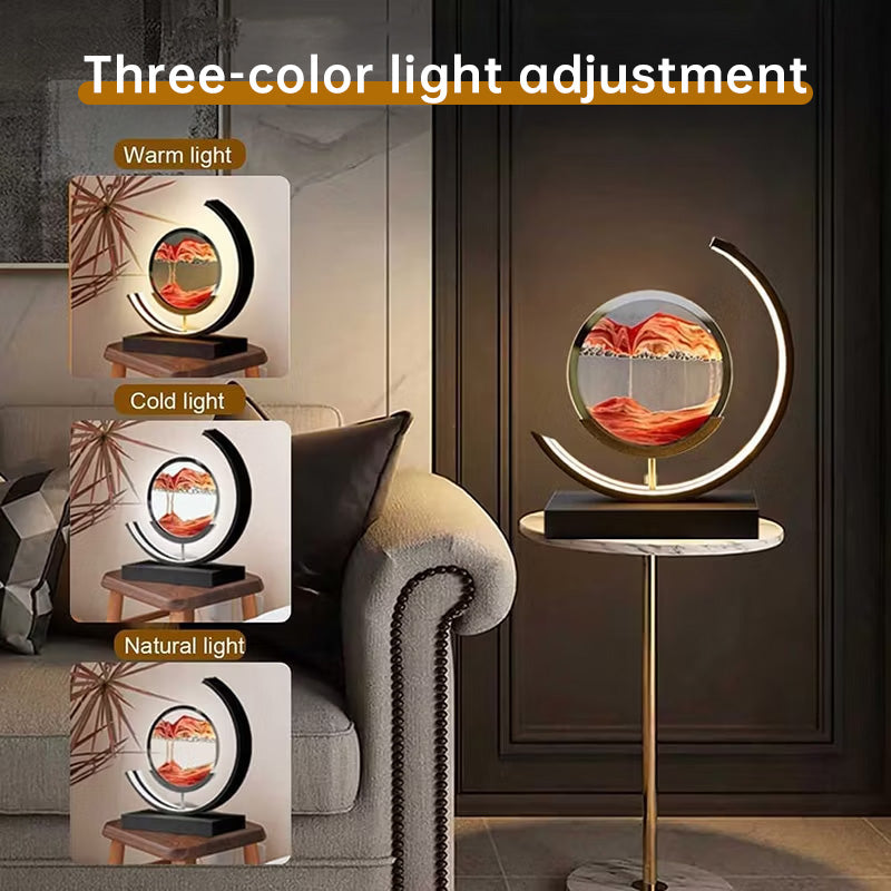 LED Flowing Sand Painting Lamp for Relaxing Ambient Light