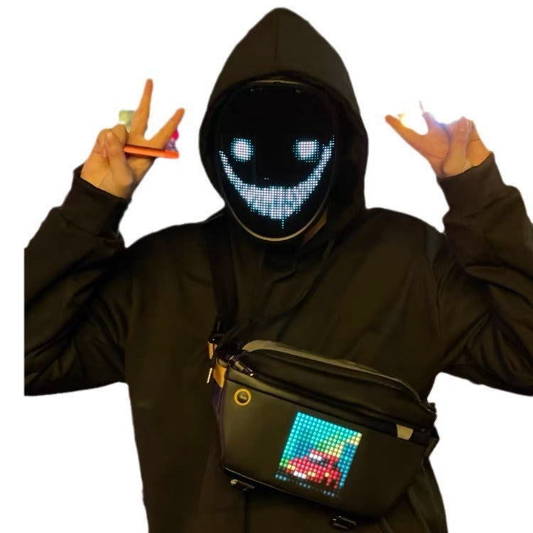 LED Face Mask with Bluetooth Animated Face Visuals