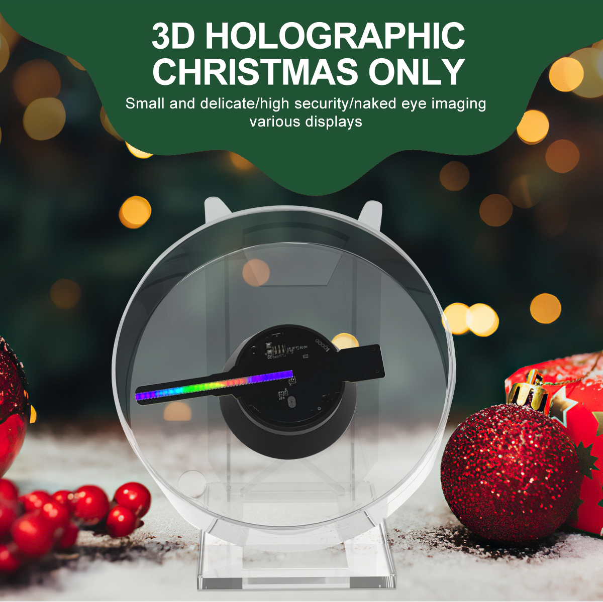 Holographic LED Fan Display for 3D-Style Advertising