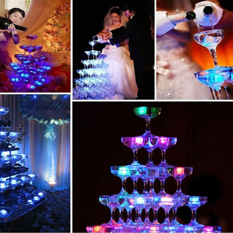 LED Light Up Ice Cubes for Parties & Weddings, Set of 12