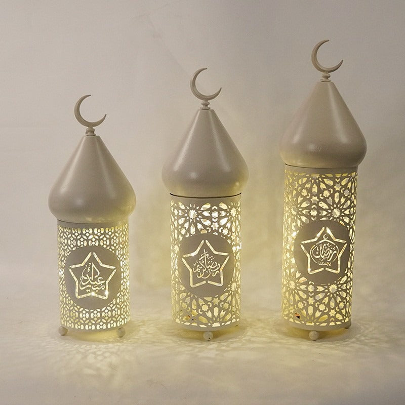 Ramadan Decorative Lantern With Warm Patterned Light