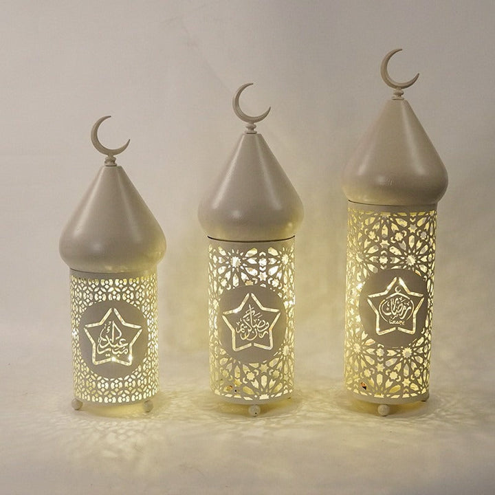 Ramadan Decorative Lantern With Warm Patterned Light