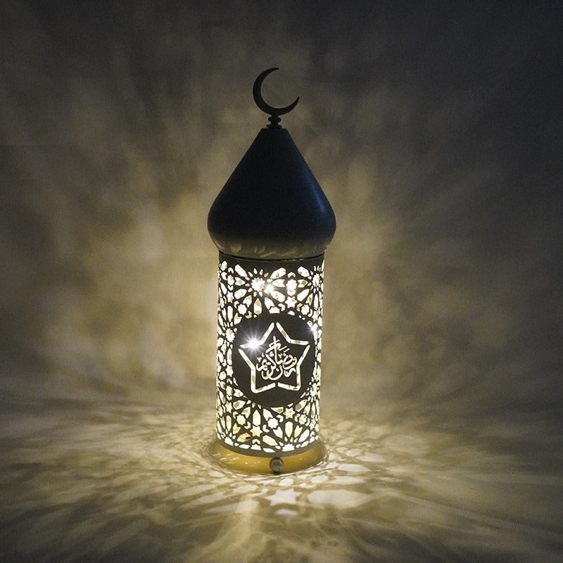Ramadan Decorative Lantern With Warm Patterned Light