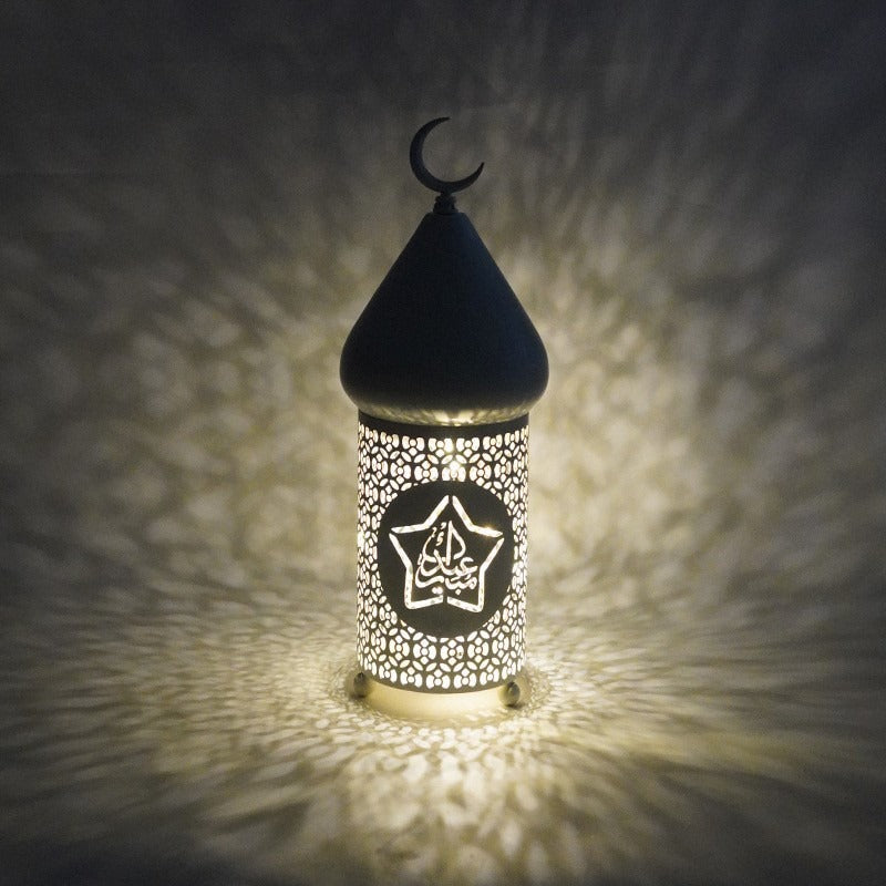 Ramadan Decorative Lantern With Warm Patterned Light