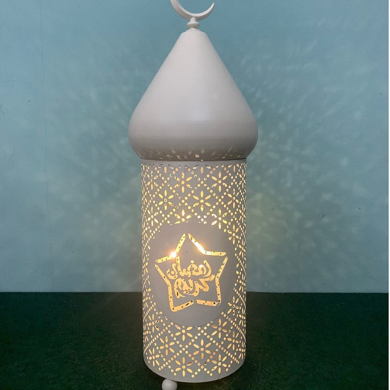 Ramadan Decorative Lantern With Warm Patterned Light