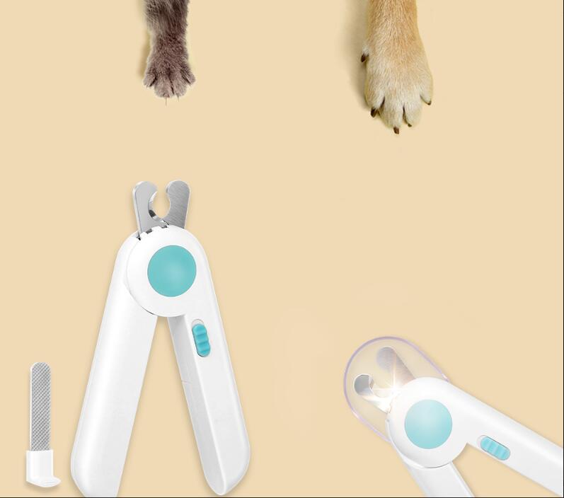 LED Pet Nail Clippers with Built-In Light and File