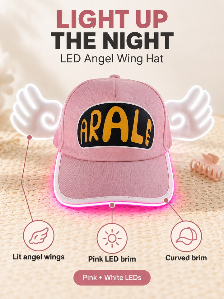 LED Light-Up Angel Wing Hat for Night Parties & Festivals