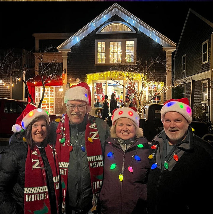 LED Christmas Santa Hat with Multicolor Lights for Parties