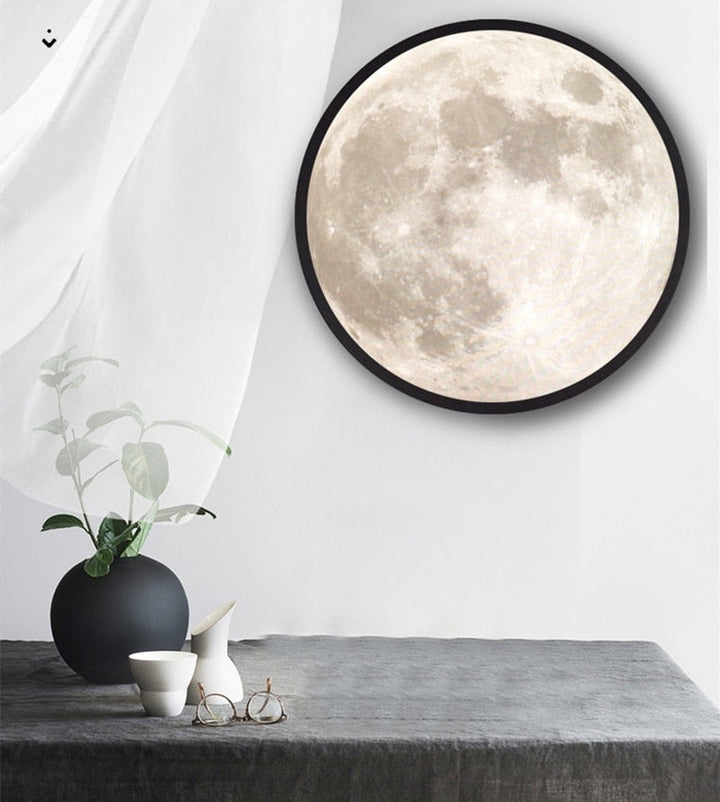 LED Moon Mirror Lamp for Bedroom and Makeup Vanity