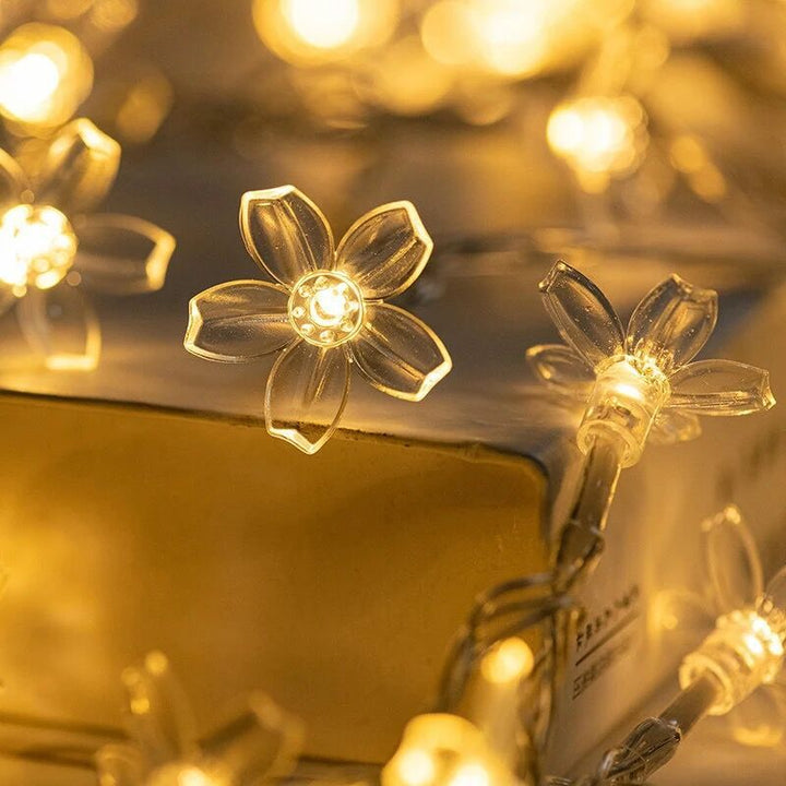 Solar Blossom String Lights for Patio & Christmas