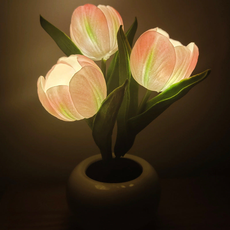 LED Tulip Flower Pot Light for Cozy Ambient Home Decor