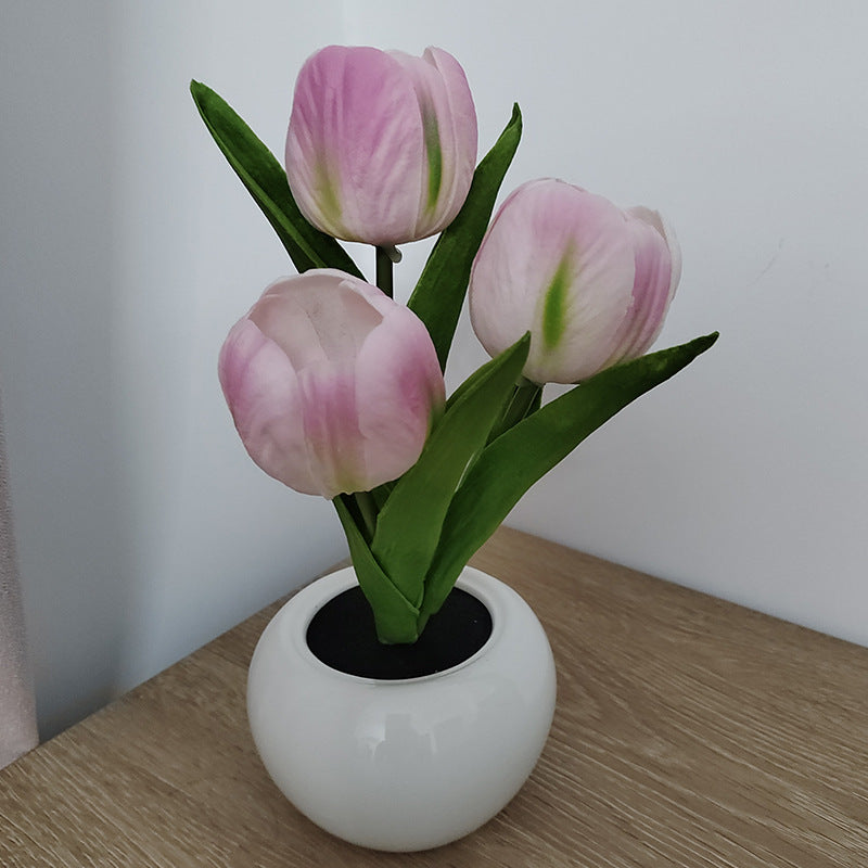 LED Tulip Flower Pot Light for Cozy Ambient Home Decor