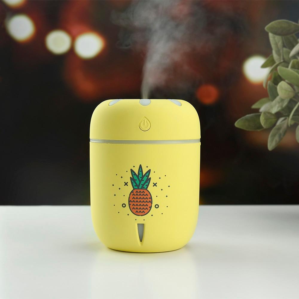 USB Pineapple Humidifier with LED Mood Light Diffuser
