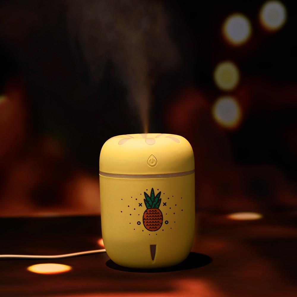 USB Pineapple Humidifier with LED Mood Light Diffuser