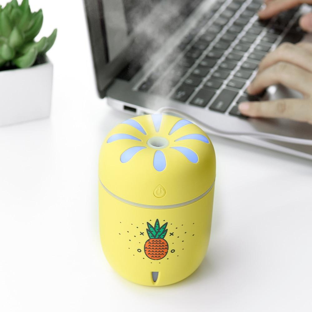 USB Pineapple Humidifier with LED Mood Light Diffuser
