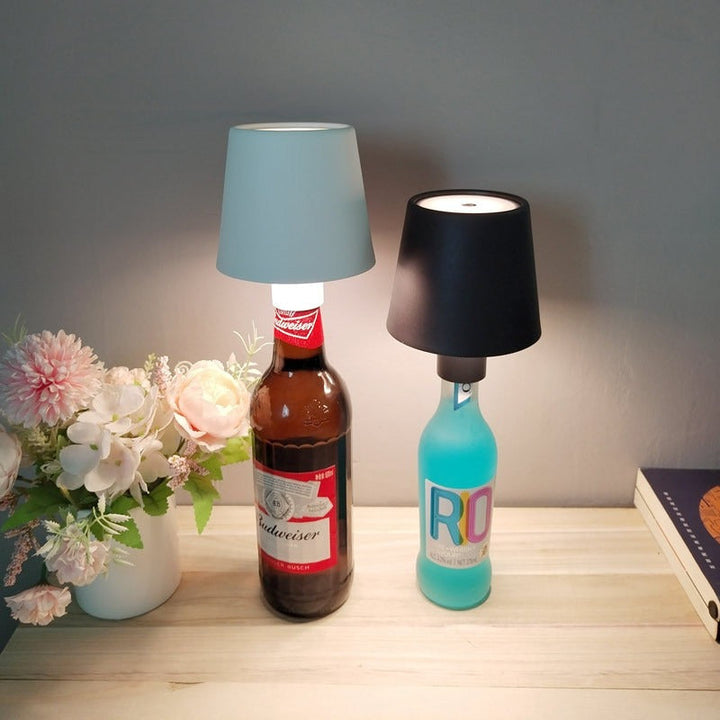Wine Bottle Lamp: Cordless Dimmable LED Table Light