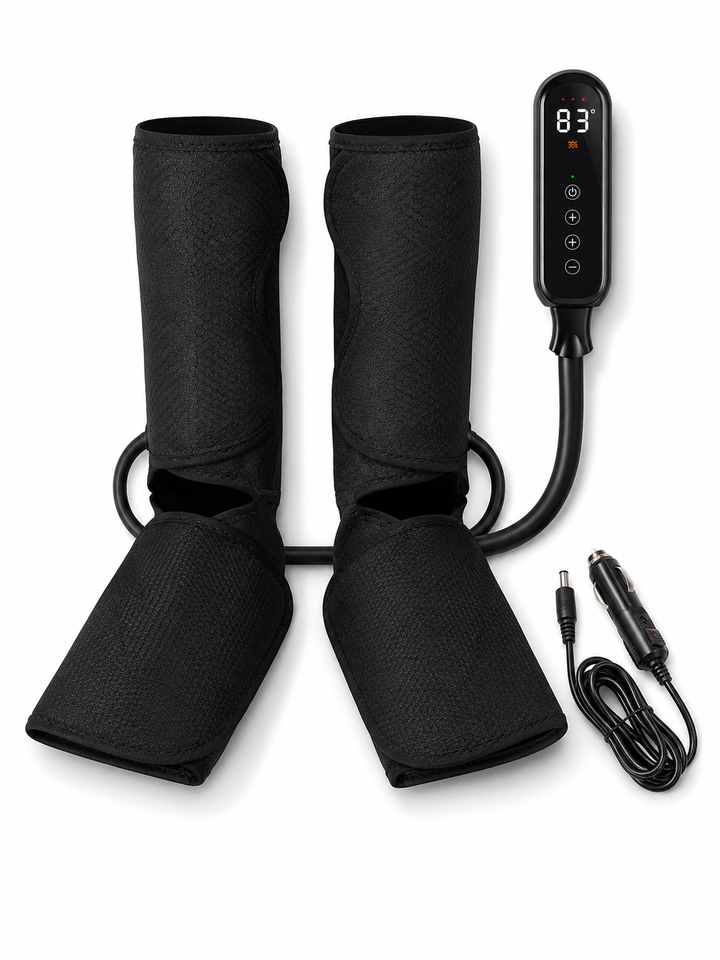 Heated Air Compression Leg Massager | 3 Modes + Heat Control