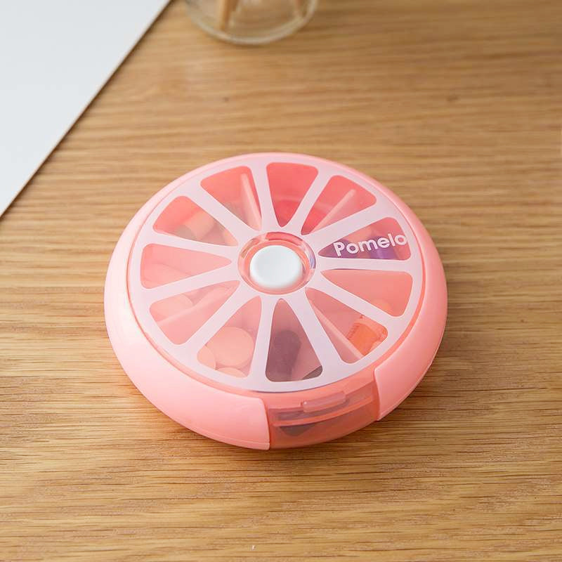 Portable Rotating Pill Organizer for Travel and Daily Meds