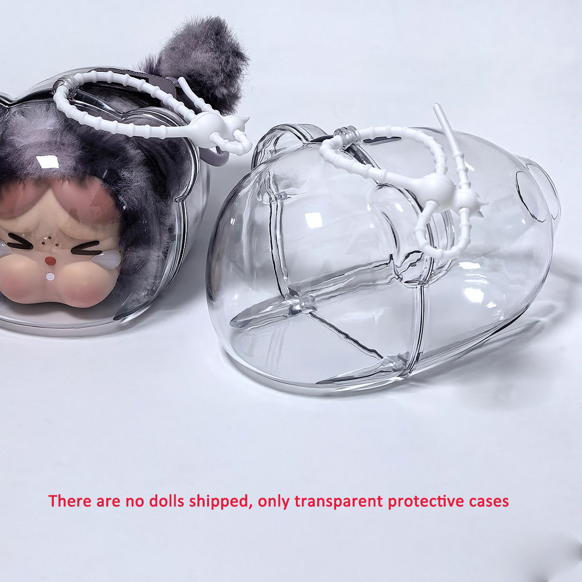 Transparent Collectible Doll Case for Visible Carrying