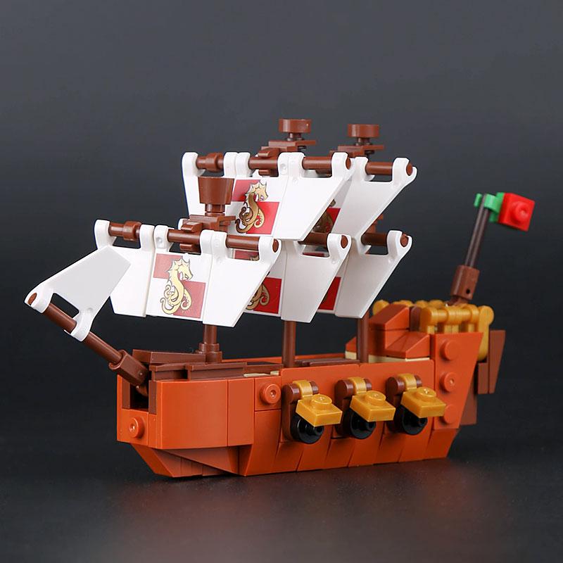 Building Block Ship in a Bottle Display Model Kit