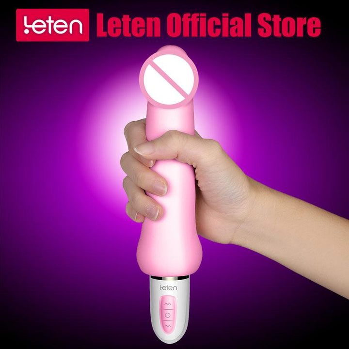 Waterproof Pulse Dildo Vibrator with Smart Heating