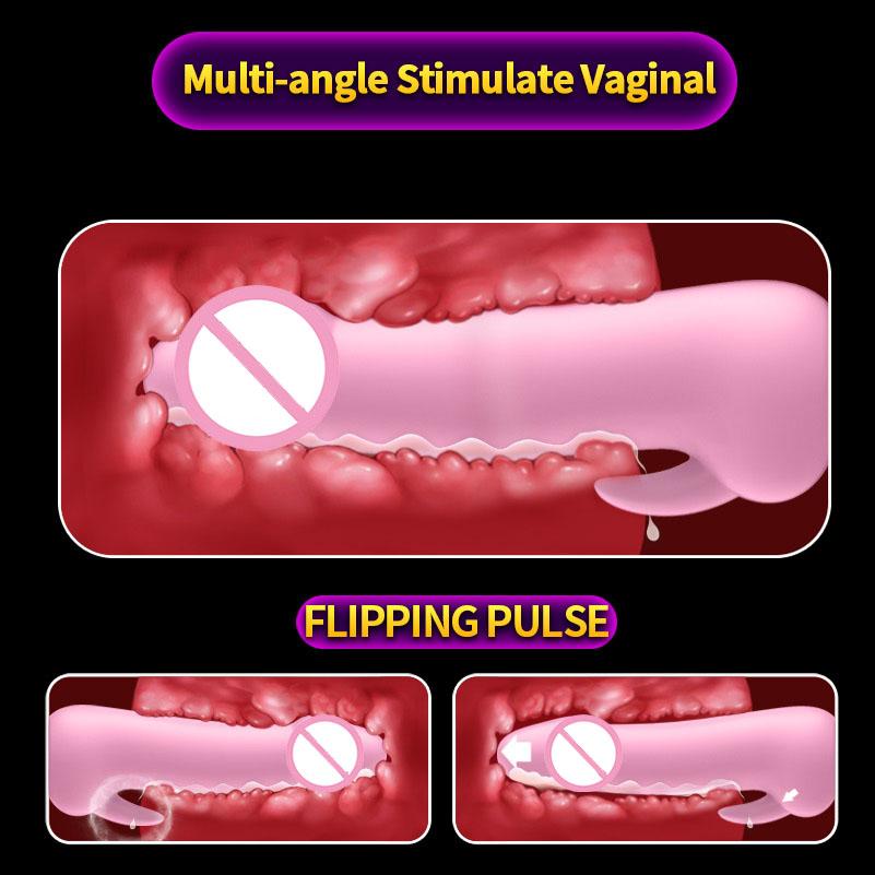 Waterproof Pulse Dildo Vibrator with Smart Heating